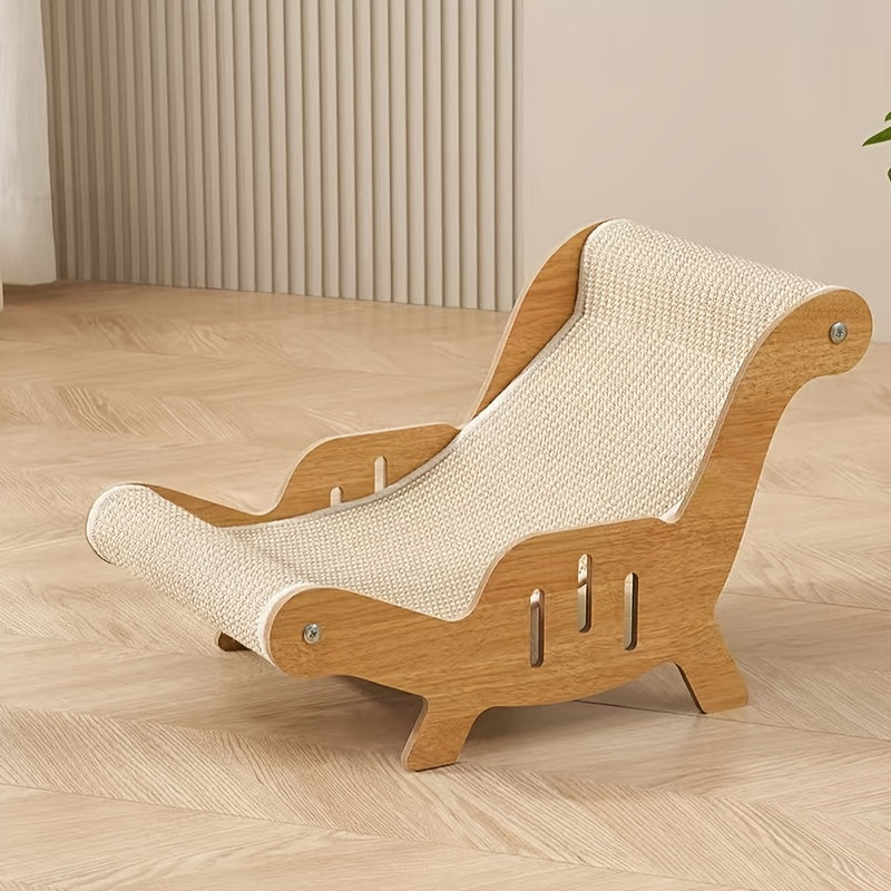 Extra Large Durable Cat Scratching Board Lounge Chair Made with Sisal for Indoor Cats