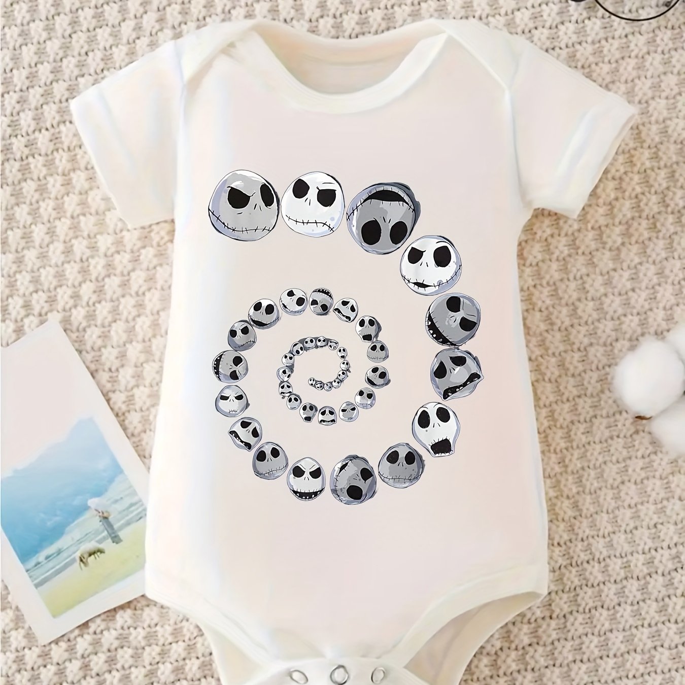 Disney The Nightmare Before Christmas Jack Baby Crawl Clothes 100 Percent Cotton 0-12 Months