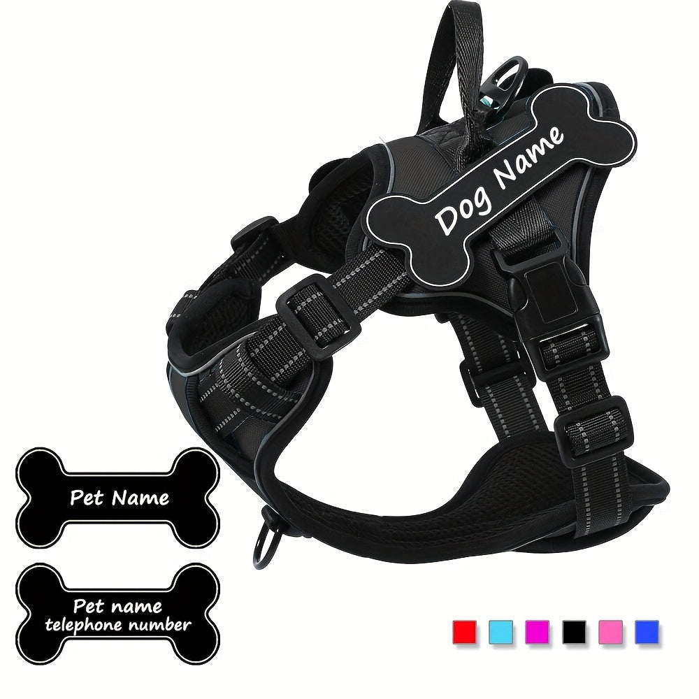 Personalized Dog Harness NO PULL Breathable Pet Harness Vest With Lovely Custom Patch Harness For Small Medium Large Dogs