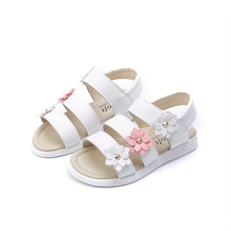 Girls Sandals With Flower Decorations Ideal For Parties Sports And Beach Fun