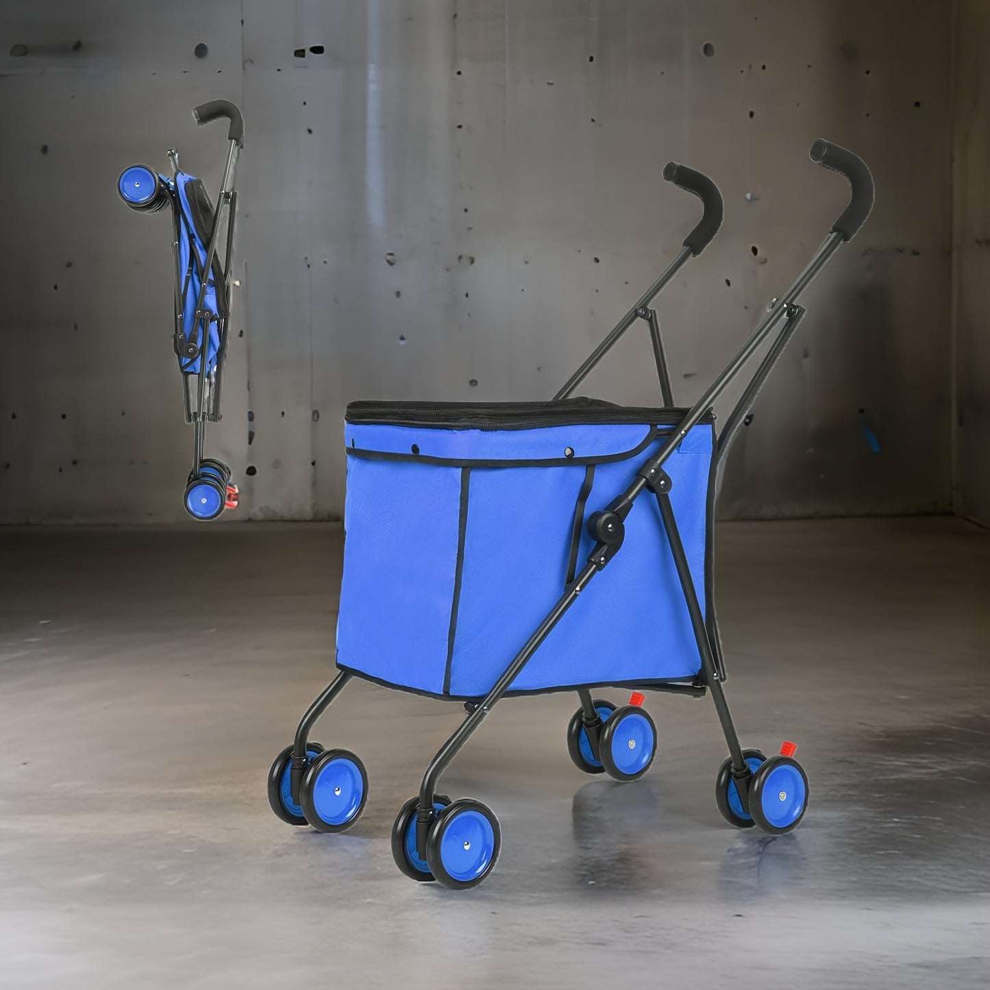 Multi-functional Folding Portable Portable Cart, Small Pet Cart, Cat, Dog & Animal Cart, Family Shopping Cart, Outdoor Camping Cart