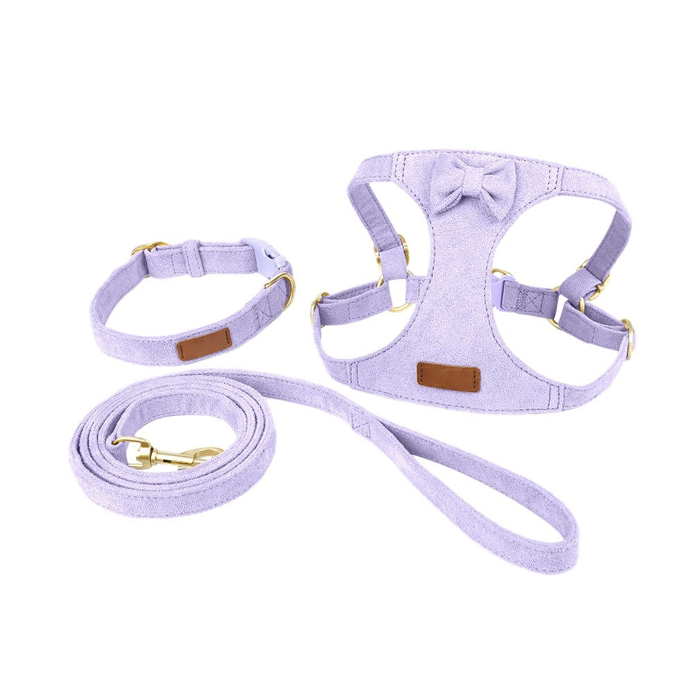 Adjustable Dog Harness Vest and Leash Set for Small to Medium Dogs and Kittens