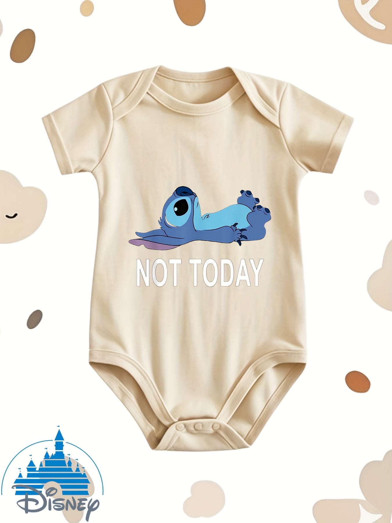 Disney Lilo Stitch Not Today Stitch Baby Jumpsuit for Infants and Toddlers Outdoors