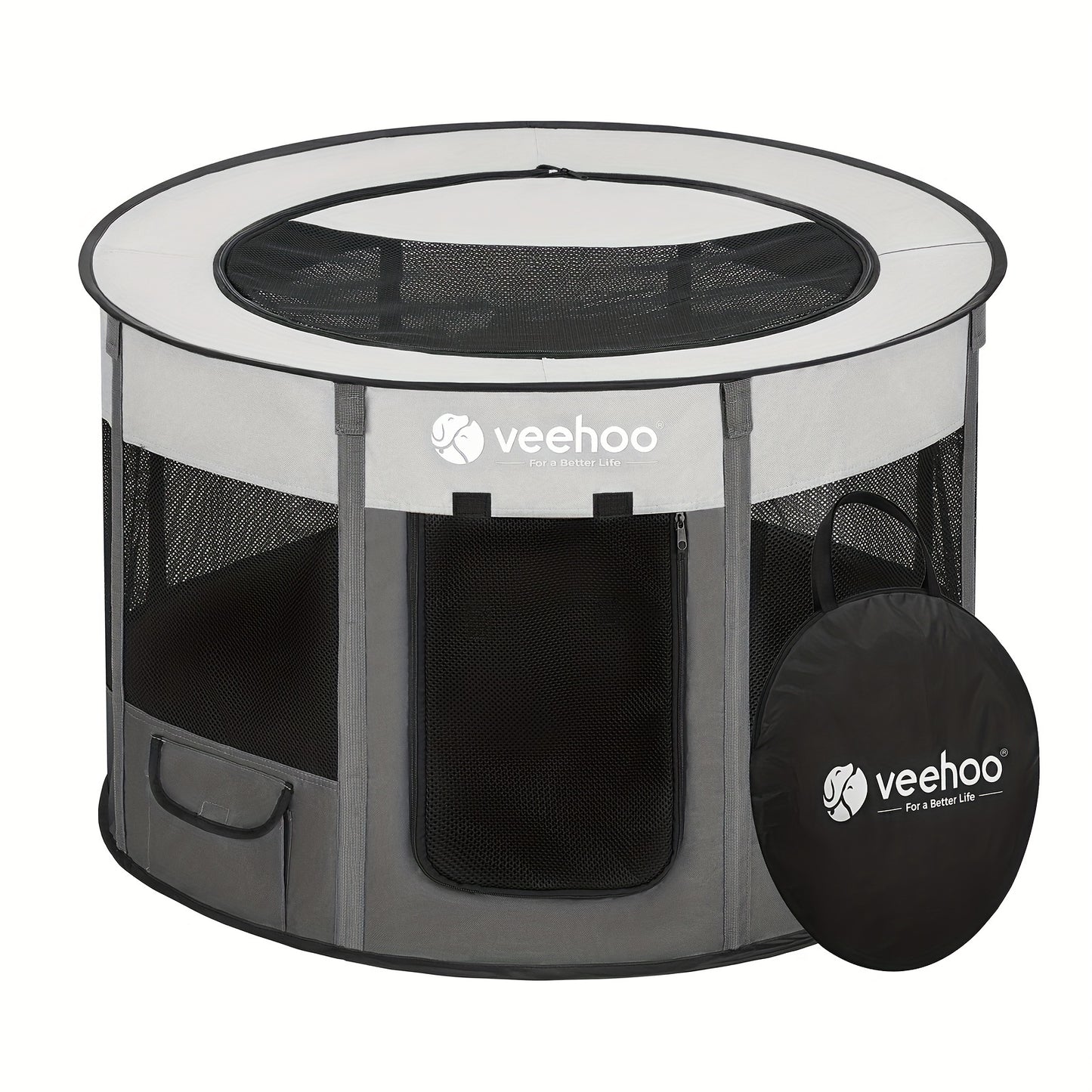 Veehoo Foldable Portable Dog Playpen for Indoor and Outdoor Use - Ideal for Small and Medium Dogs