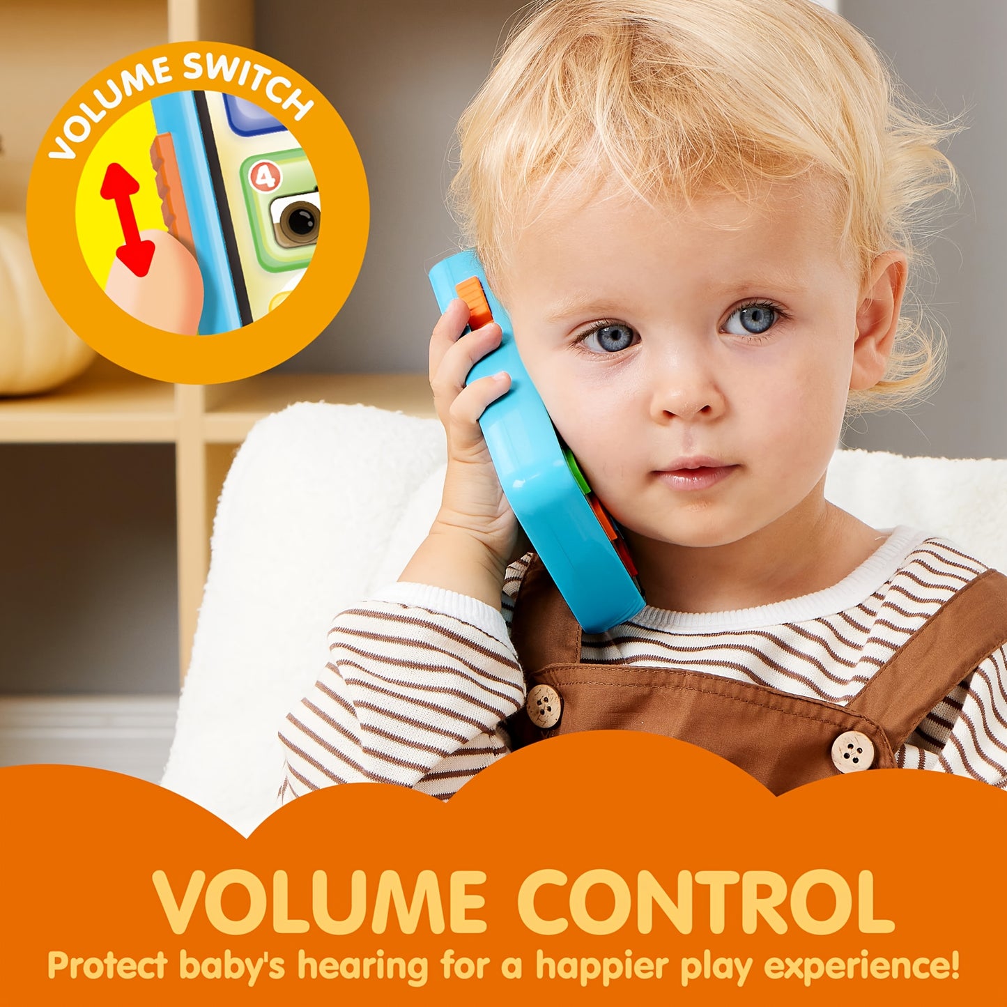 Syncfun Baby Musical Phone and Car Keys Teether Set with 60+ Songs and Learning Phrases for Infants 6+ Months