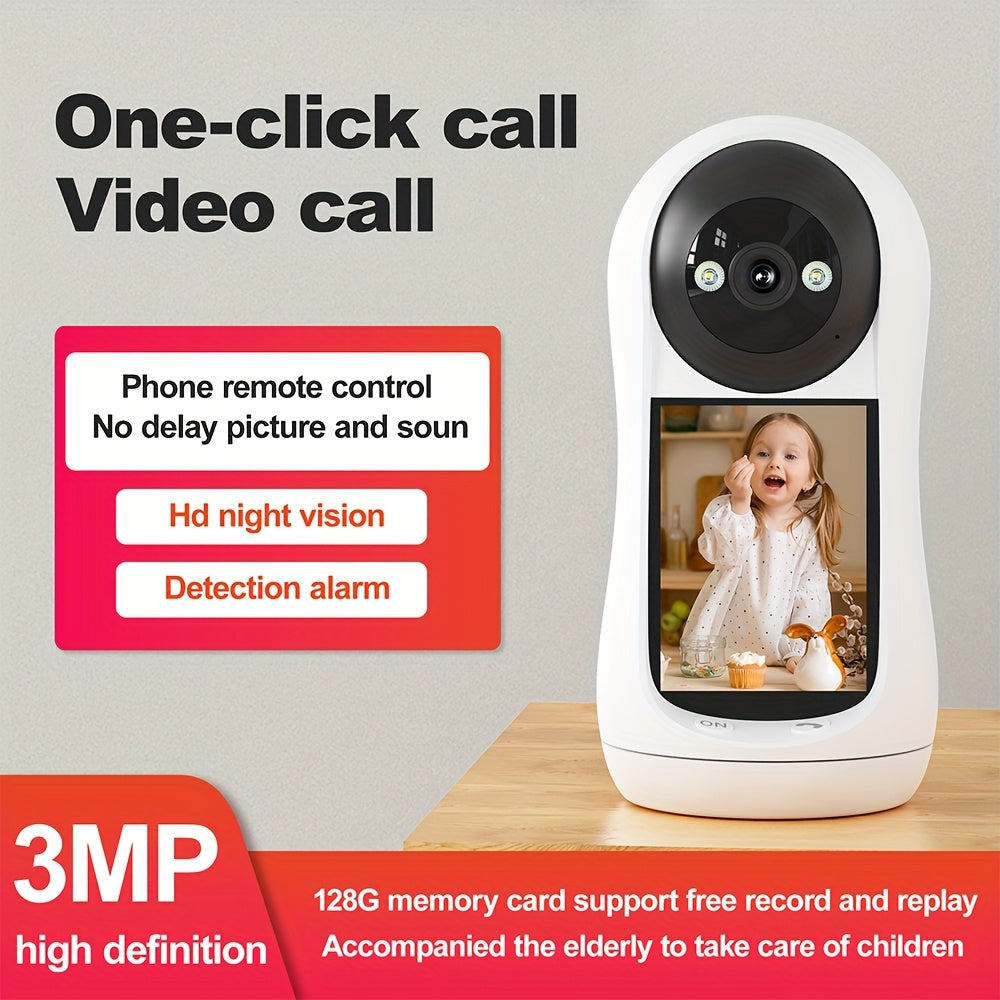 3MP PTZ Indoor WiFi Smart IP Security Camera with HD Video and Full Color Night Vision