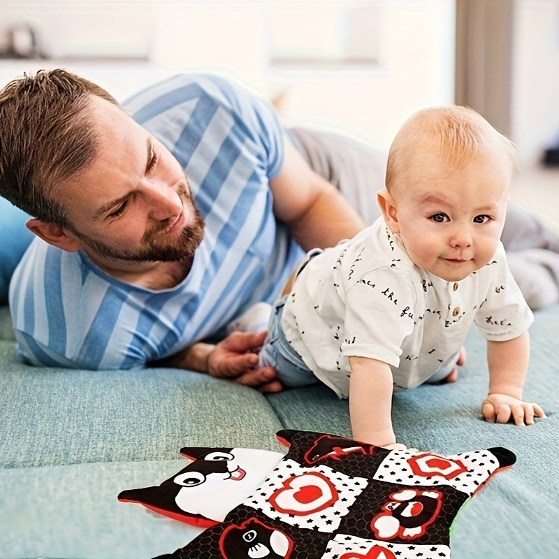 High Contrast Baby Mirror Toys for Sensory Development and Tummy Time Fun