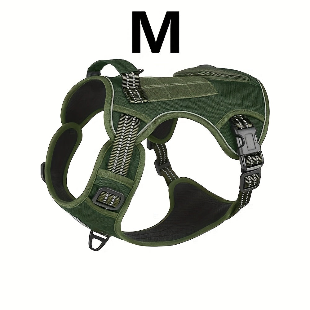 Vest-Style Tactical Dog Harness for Small to Medium Dogs in 6 Colors and Leash Compatible
