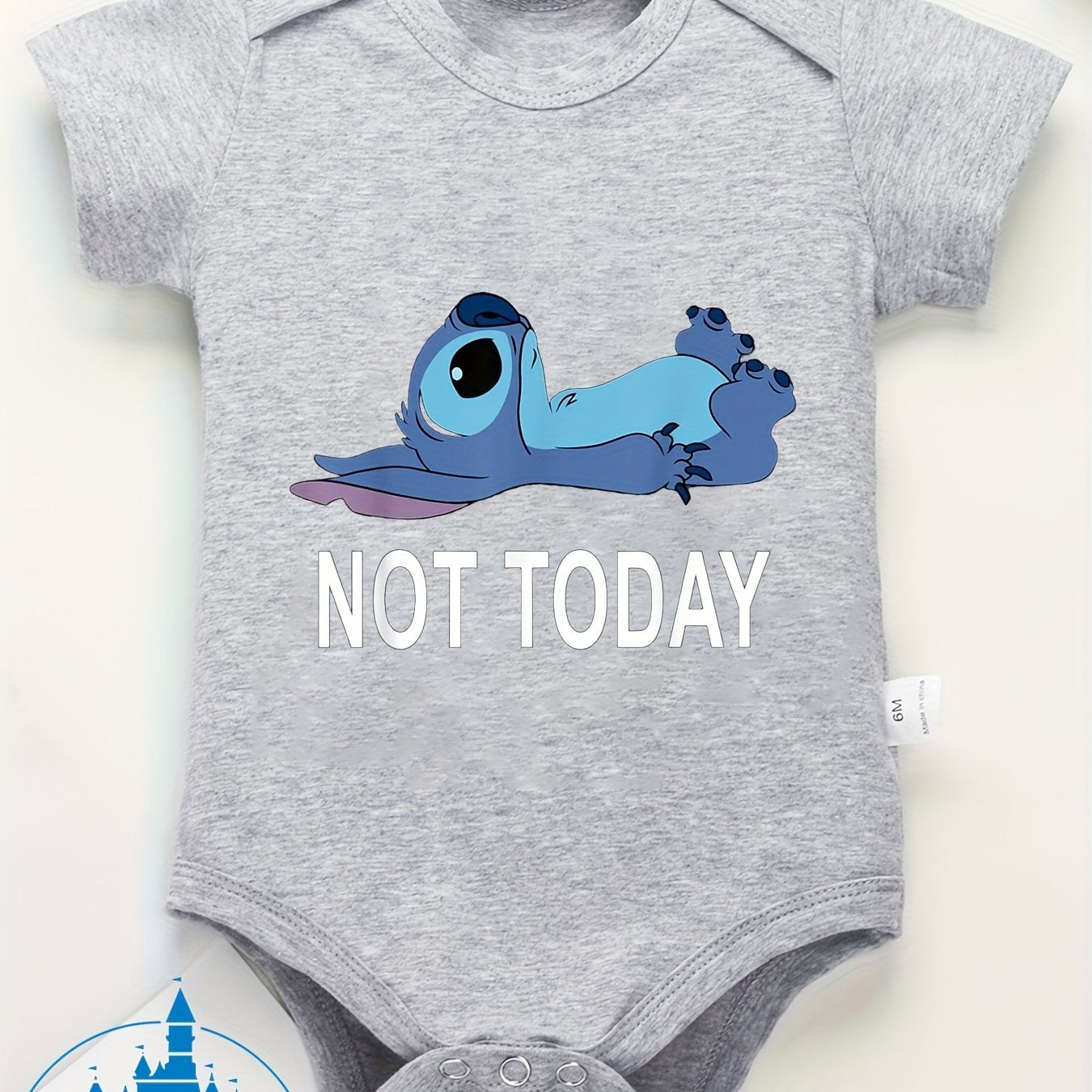 Disney Lilo Stitch Not Today Stitch Baby Jumpsuit for Infants and Toddlers Outdoors