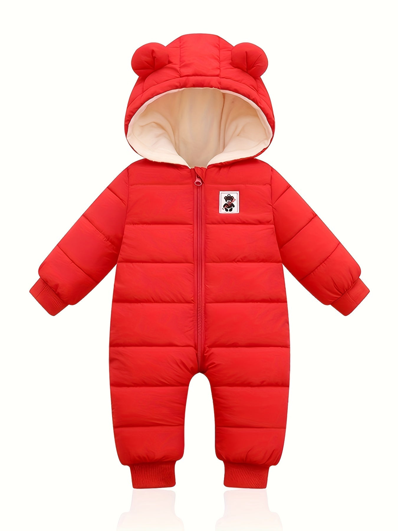 Hooded Snowsuit Baby Boys Girls Infant Winter Coat Zipper