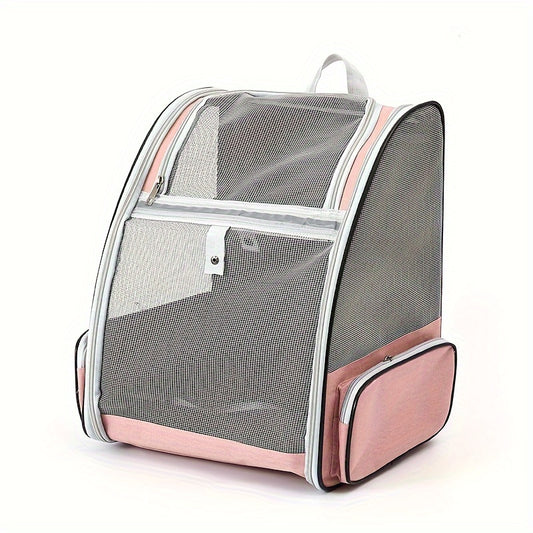 Breathable Cat Backpack Travel Bag With Zipper Closure
