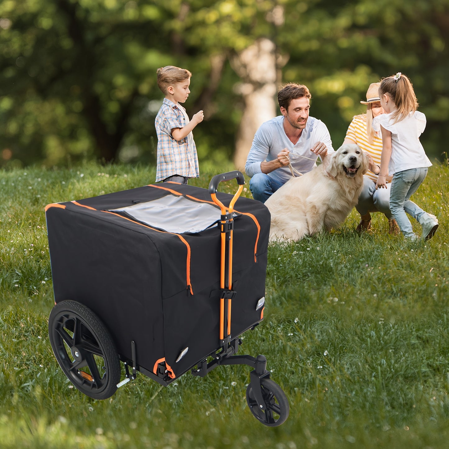 2 In 1 Pet Bicycle Trailer And Jogger For Small Dogs