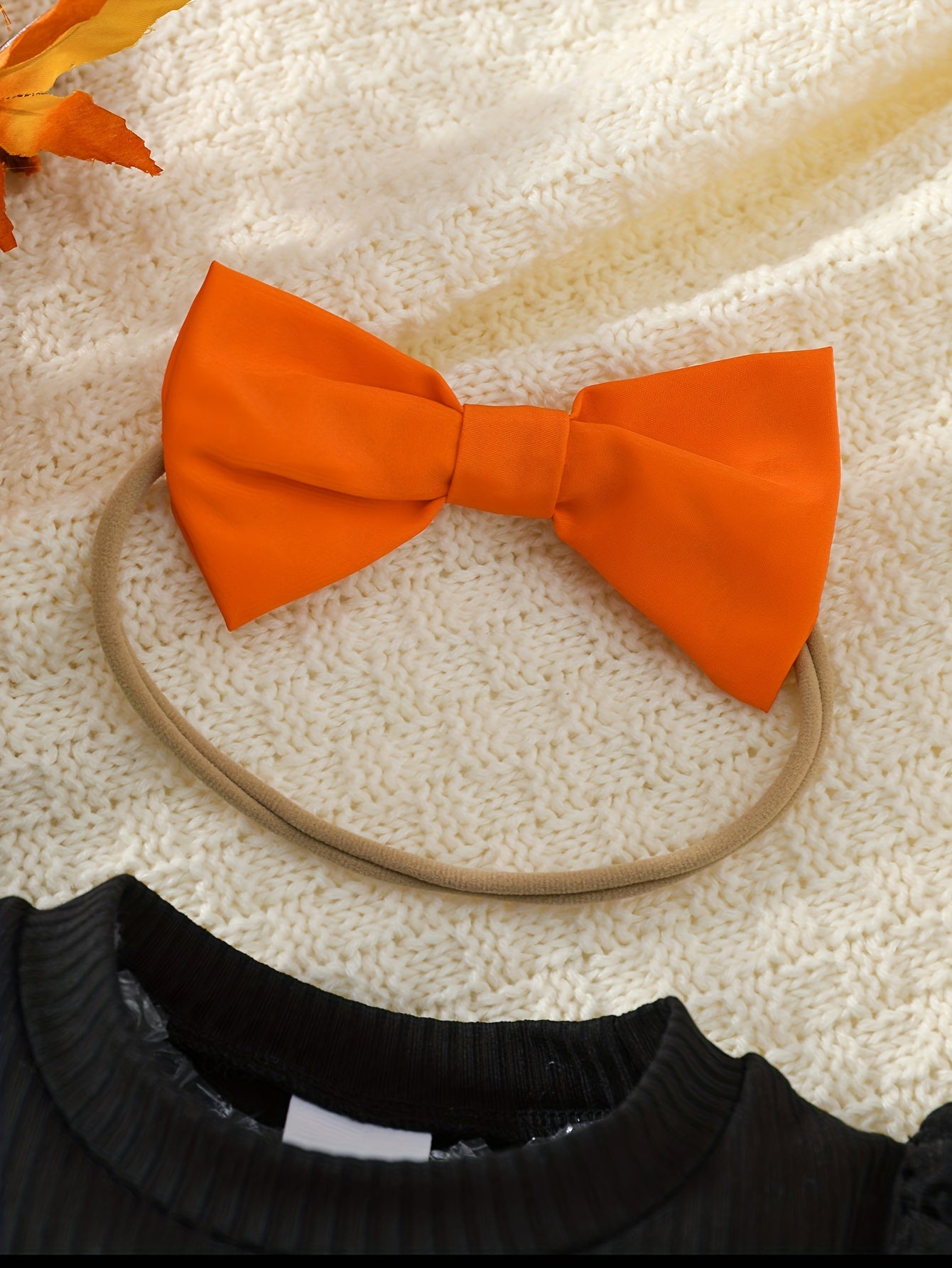 Halloween Baby Girl 3 Piece Bow Tie Dress And Pantyhose