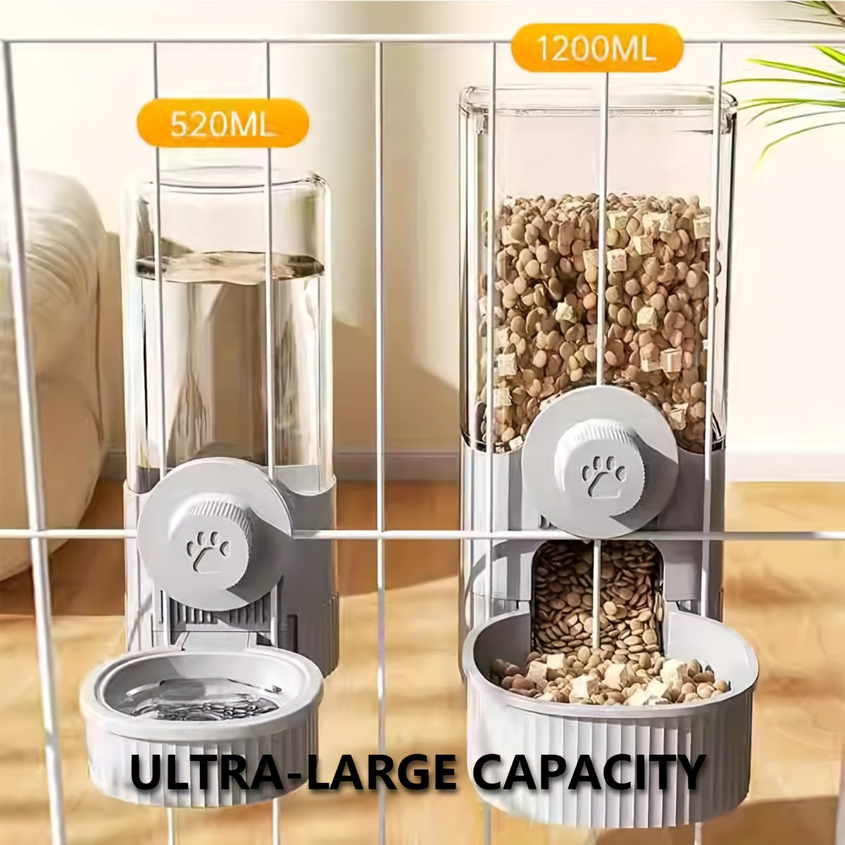Automatic Hanging Pet Water and Food Dispenser for Cats Dogs and Rabbits Easy Installation