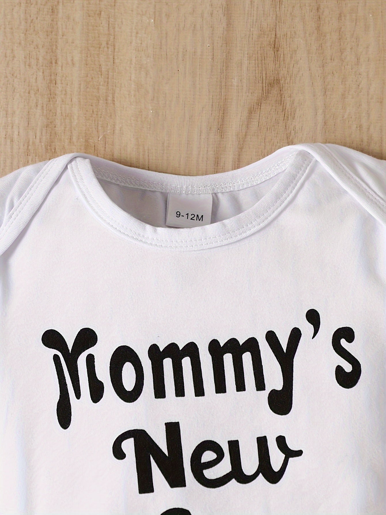 Infant and toddler pure letter printed cotton short sleeved jumpsuit+gray pants+hat three piece set