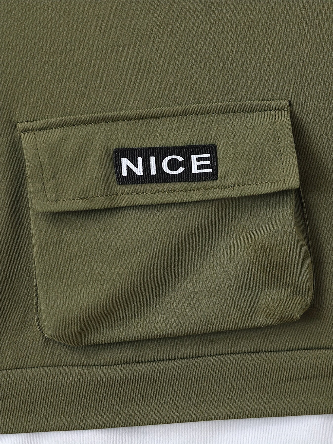 PatPat 2pcs Toddler Boy Trendy Patch Pocket Short-sleeve Cotton Top and Cargo Shorts Set, for Outdoor