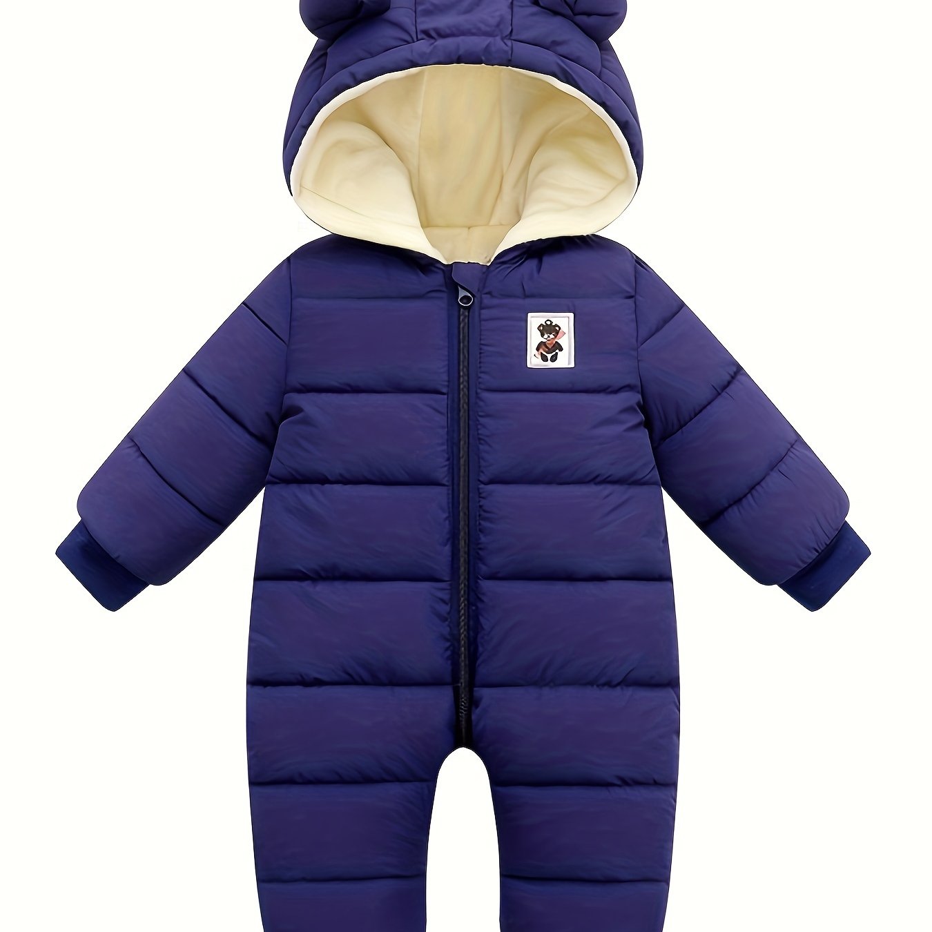 Hooded Snowsuit Baby Boys Girls Infant Winter Coat Zipper