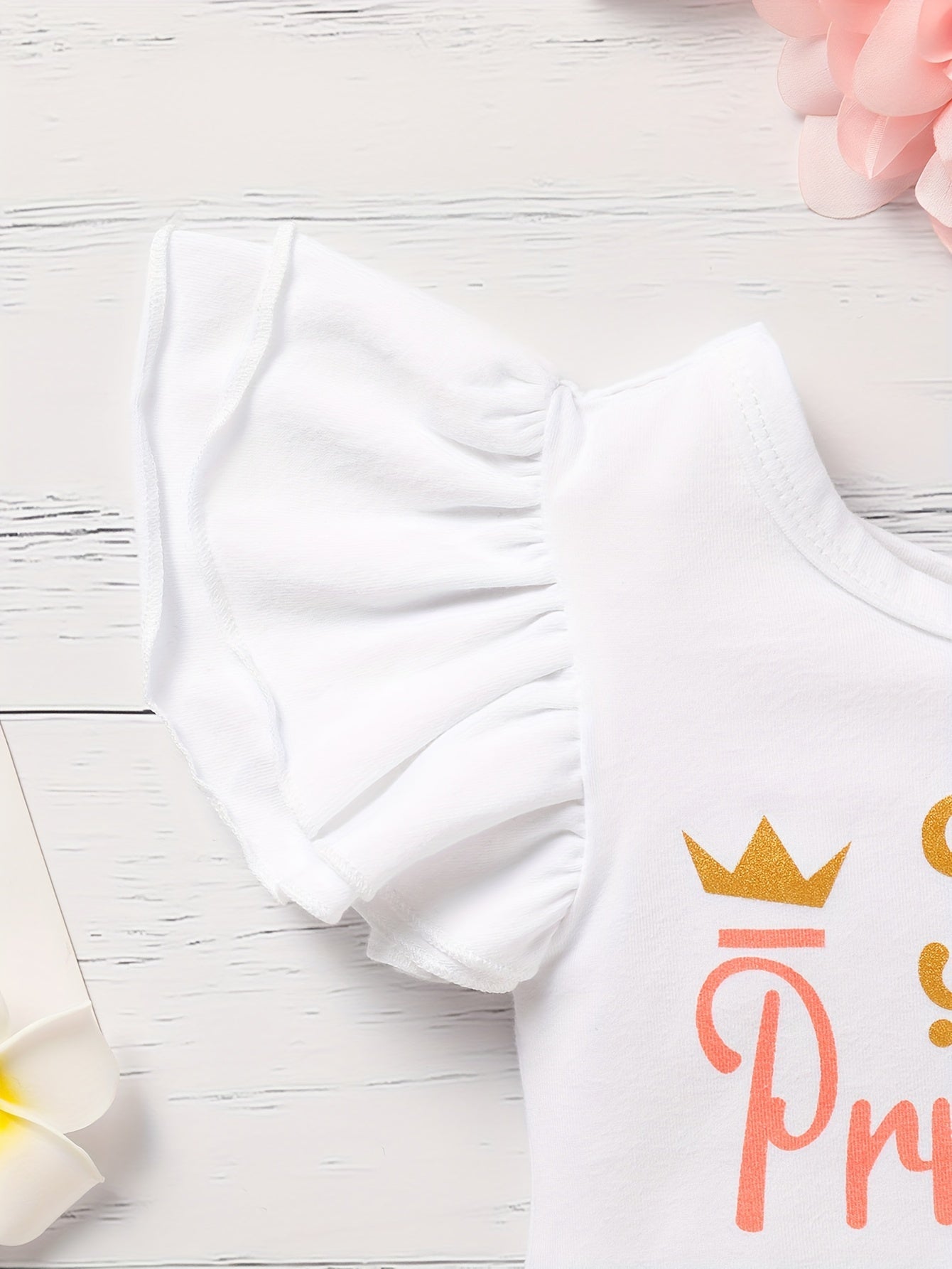 Newborn Baby Girls Alphabet Print Romper Set with Tutu Skirt and Headband