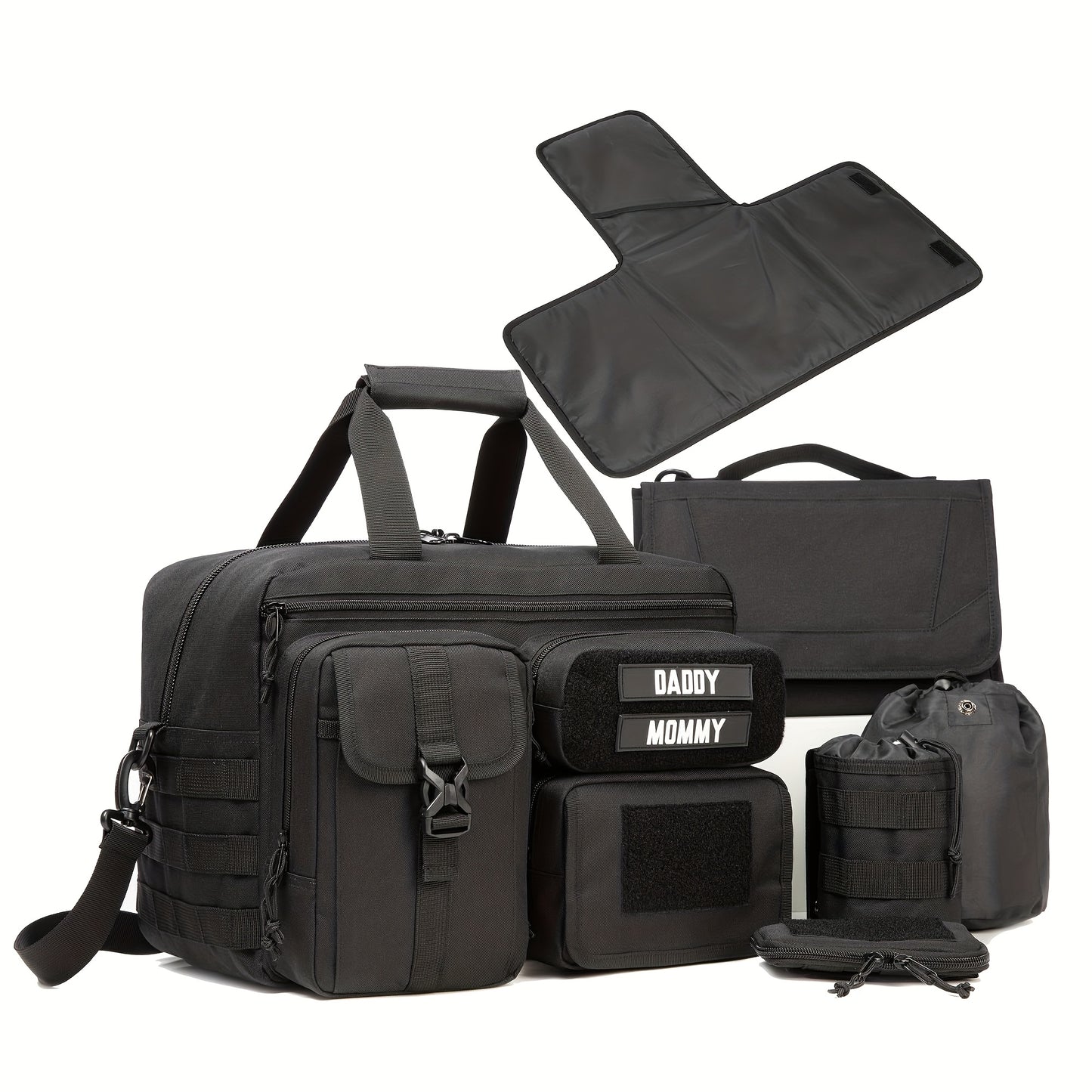 Dad Diaper Bag for Men and Women Multi-Functional Tactical Molle Travel Bag with Changing Mat