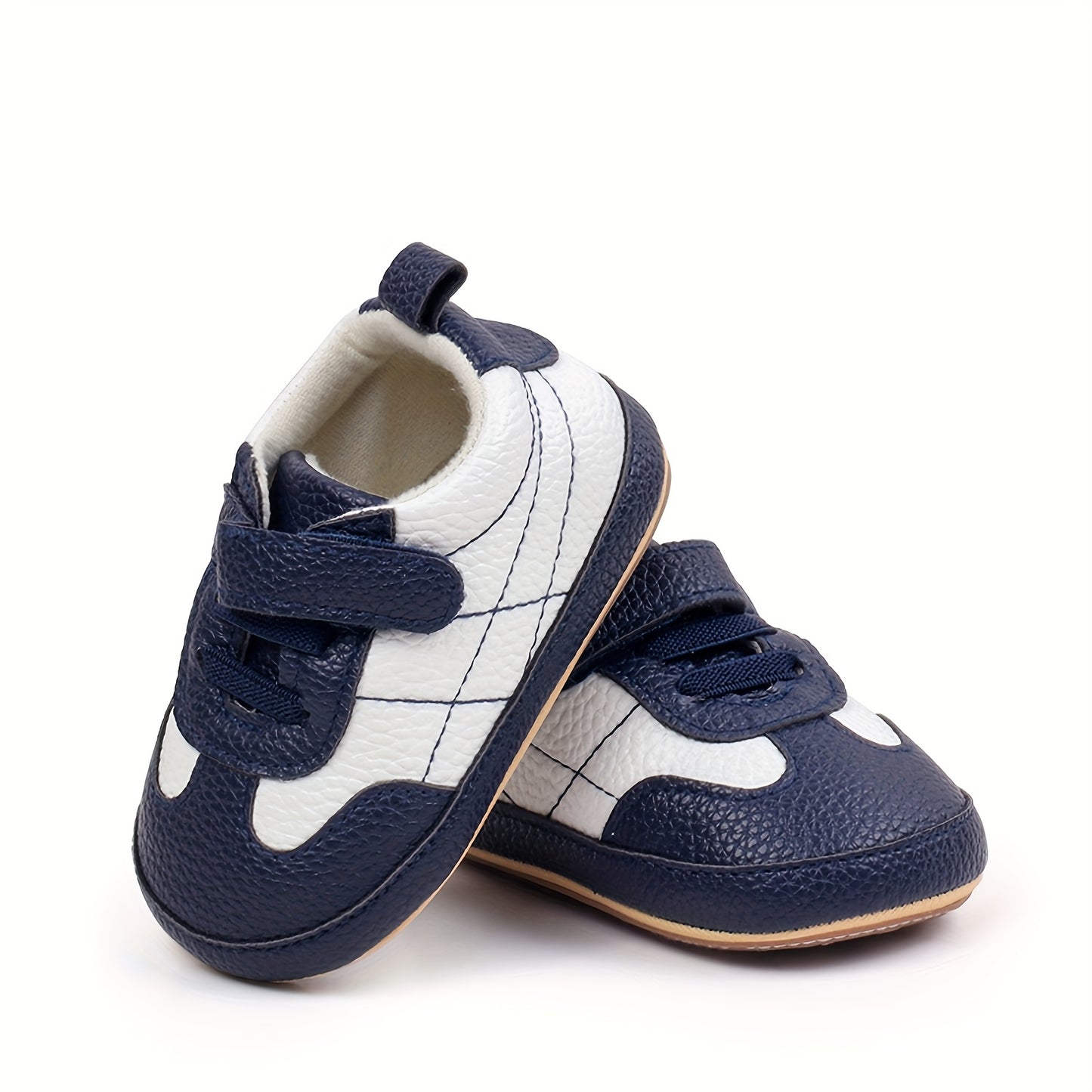 Baby Boys Girls First Walker Sneakers - Anti-Slip Sole, Slip-On Infant Shoes with Cushioned Insole - Lightweight Pre-Walking Shoes for Toddlers, All-Season Practice Walking Shoes (White/Black/, Navy/, Brown/) - Parent-Favorit