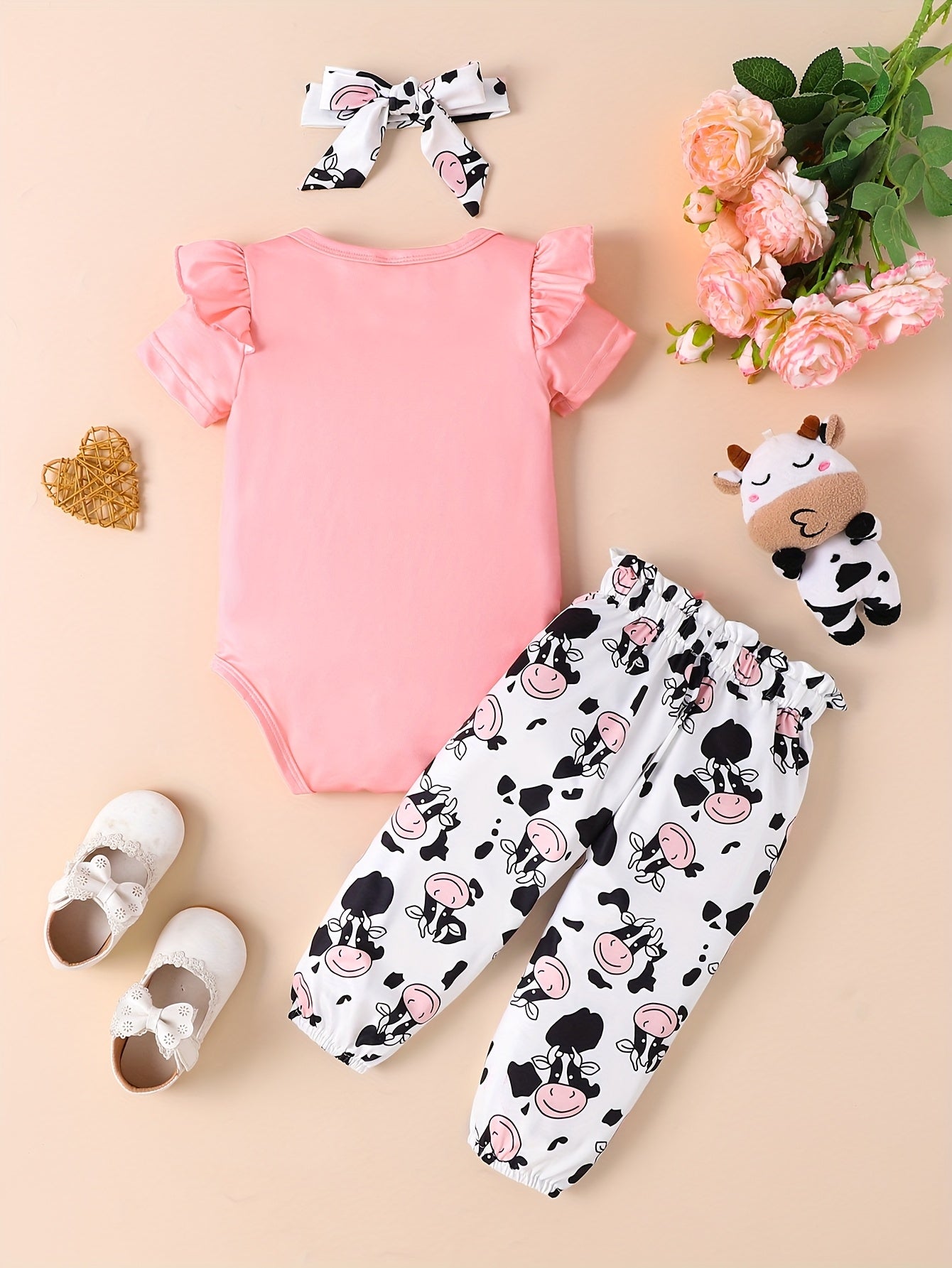 2 Sets Fashionable Printed Suits for Girls Newborn to 3 Years Outdoor Wear