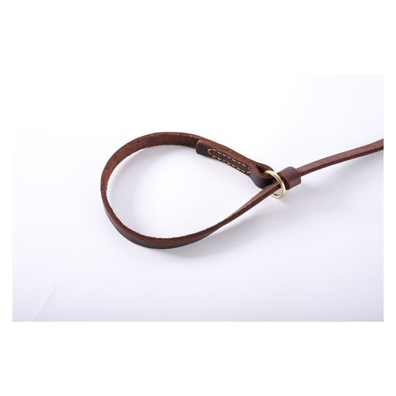 Leather dog leash 5.6 feet * 3/4 inches - a powerful heavy-duty training strap with a swivel P-rope, suitable for large, medium, and small dogs. The leather belt is soft and comfortable, with explosion-proof impact, making it