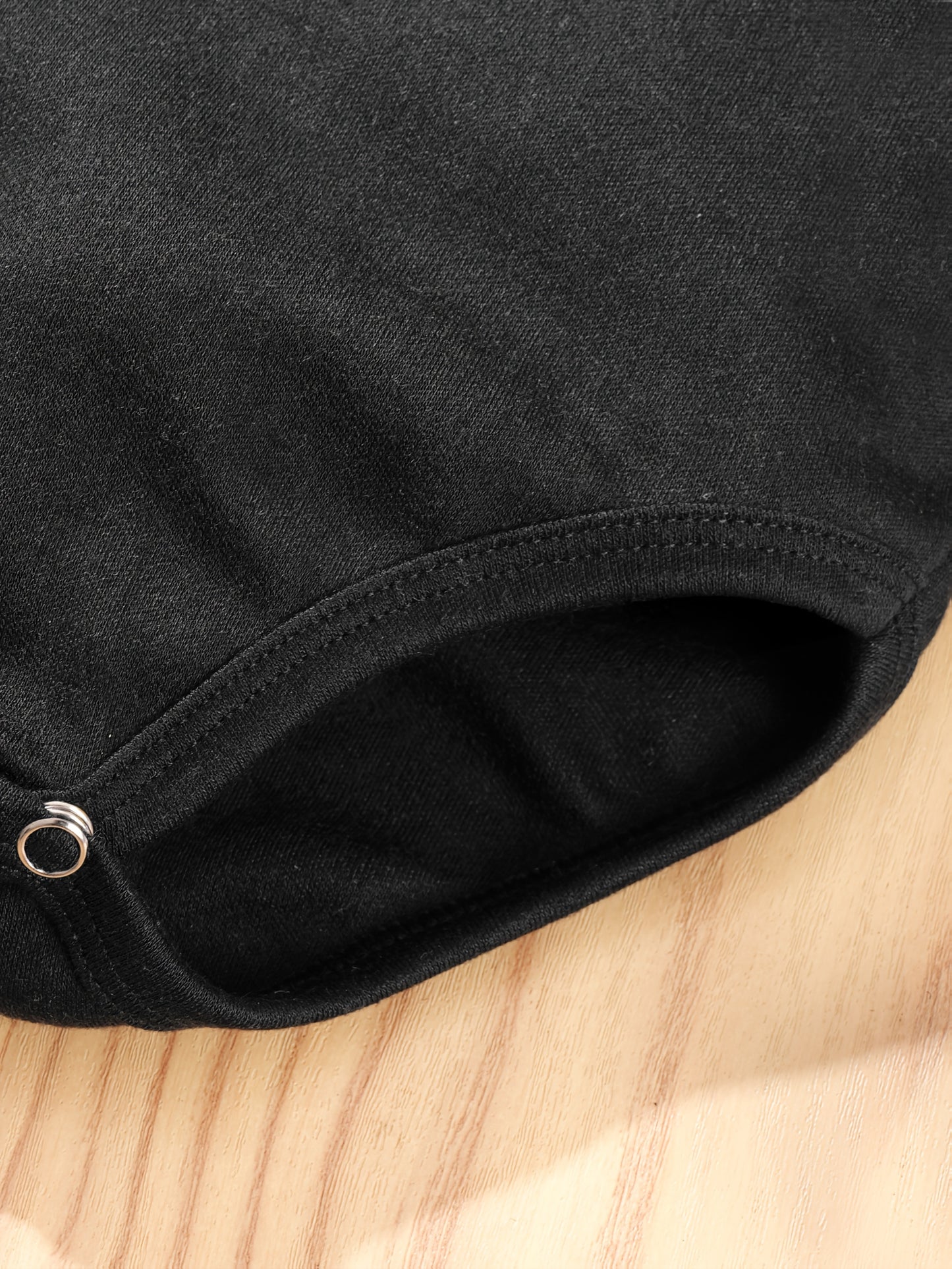 Newborn Summer Short Sleeve Bodysuit with My Mom and I Talk About You Print in Black