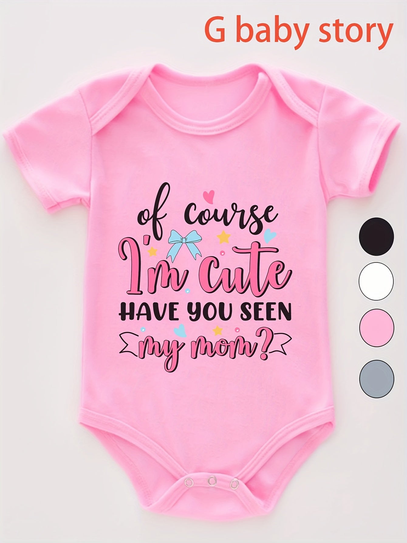 G Baby Story Cute Baby Girl Newborn Romper Soft Cotton Outfit with Star and Butterfly Prints