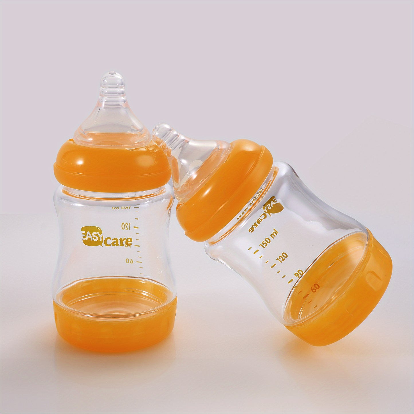 5pcs Easycare Wide Mouth Glass Baby Bottles with Sippy Cup Perfect for Celebrations
