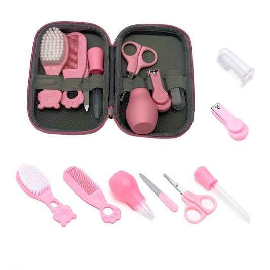 Youngsters Beauty Set Safety Care Kit with Hair Brush Nail Clippers and Nose Aspirator