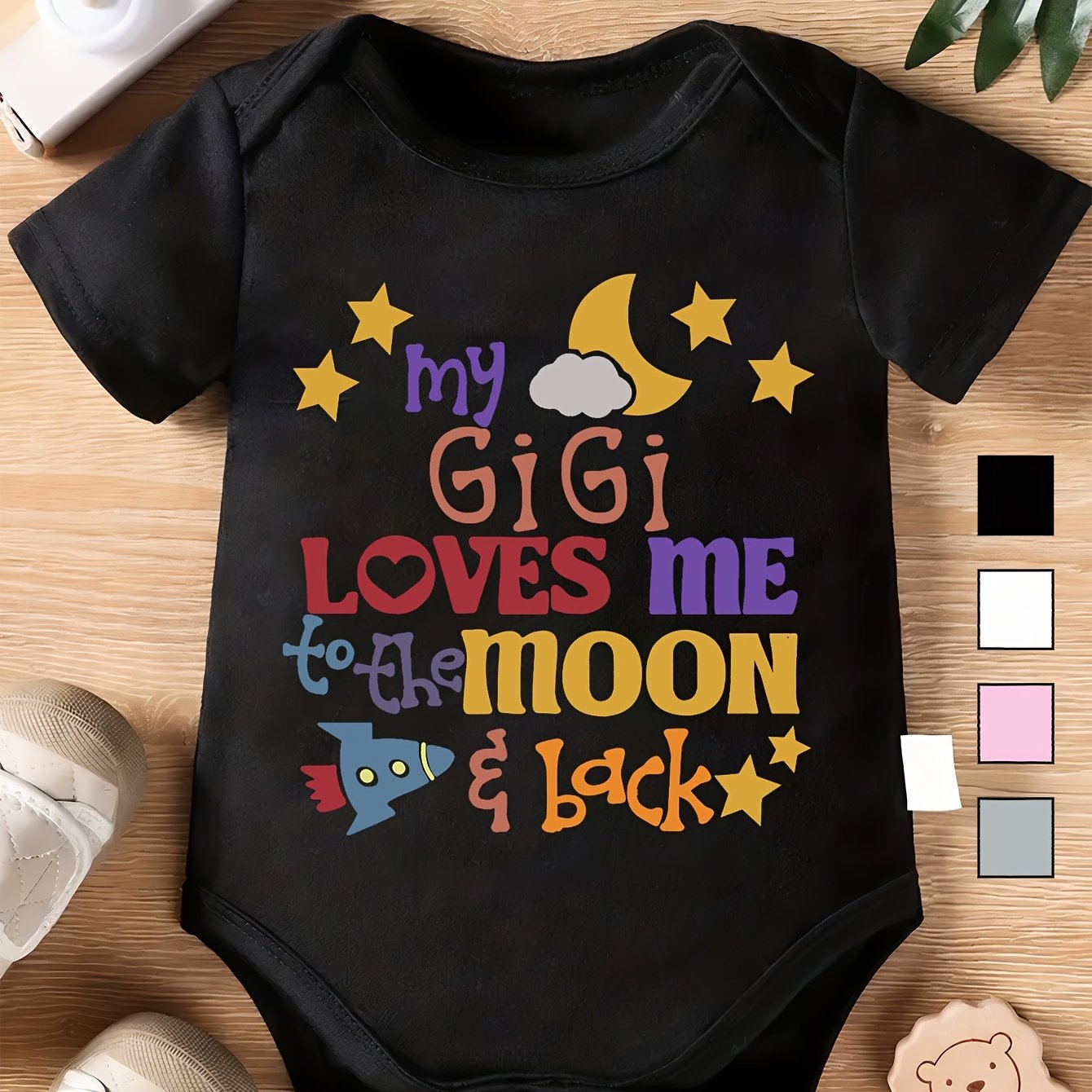 My GiGi Loves Me to the Moon Baby Girl Clothing Soft Cotton Spring Summer Outfit