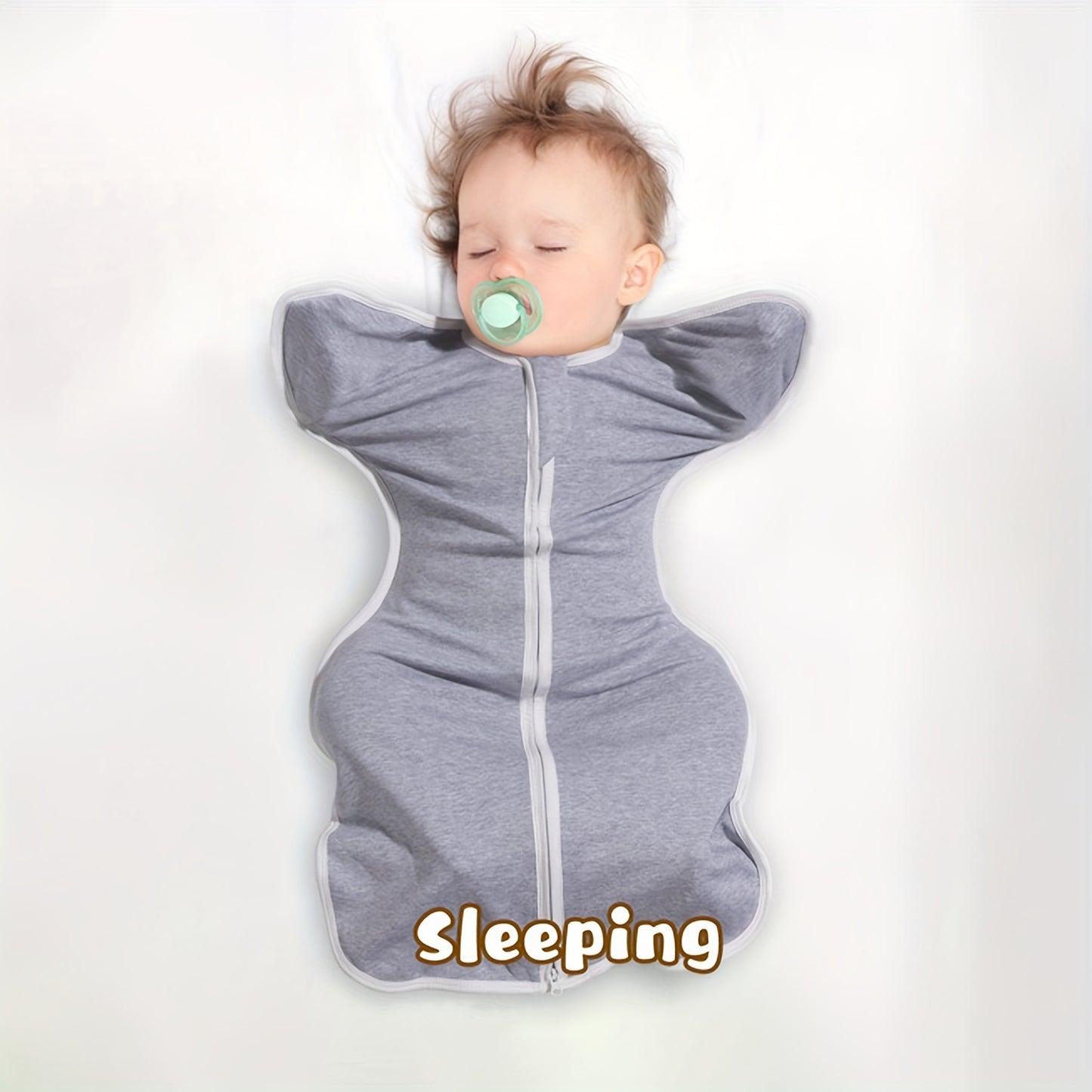 Set Of 2 Super Soft Newborn Sleeping Bags (Suitable for 0-6 Months) - Double Zipper, Breathable And Soft, Kids Wearable Blanket with Matching Hood, Suitable for Newborn Kids Girls, Great Newborn Gift