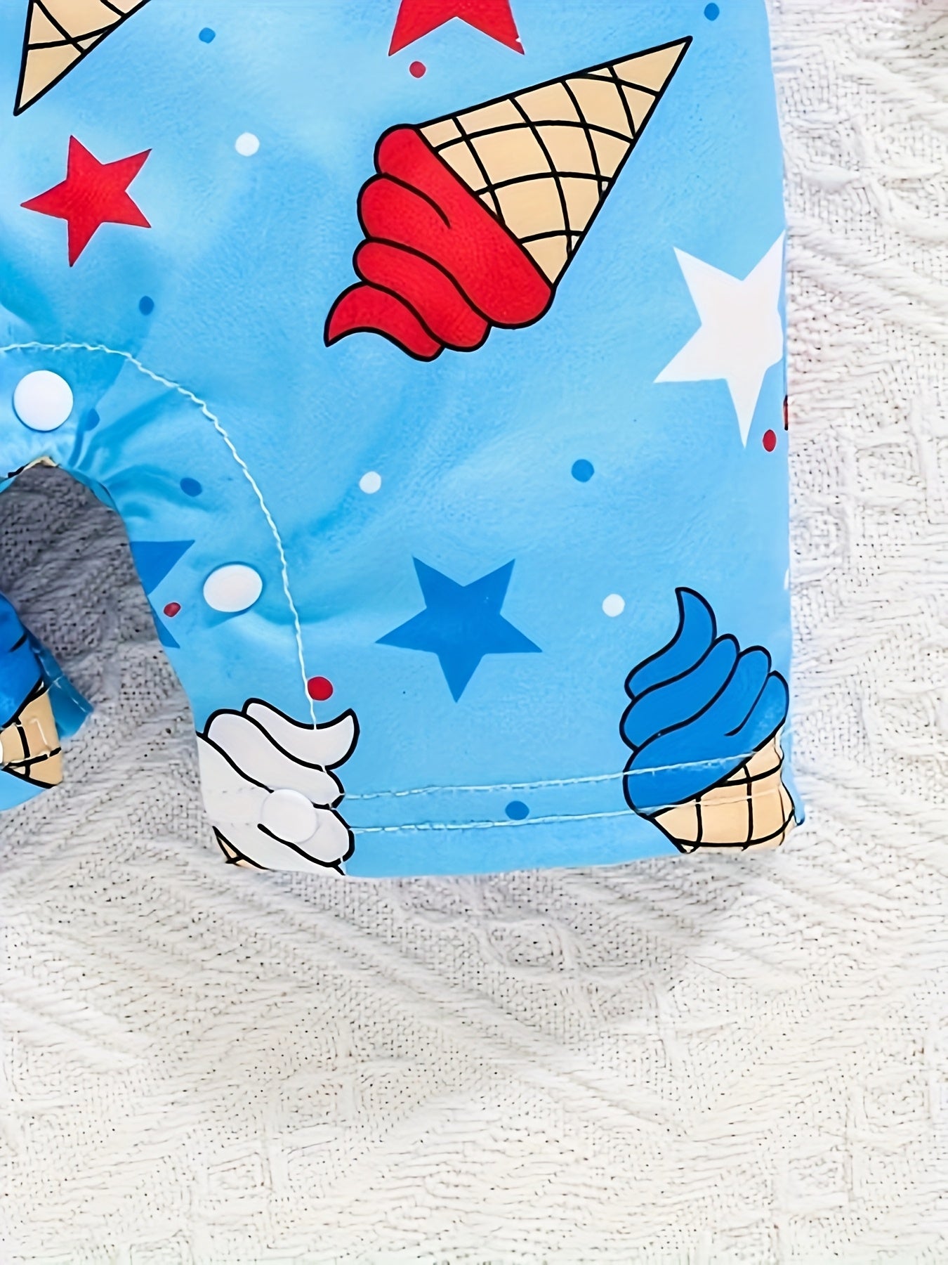 Baby Onesies Independence Day Cartoon Print for Boys and Girls Outdoor Fun