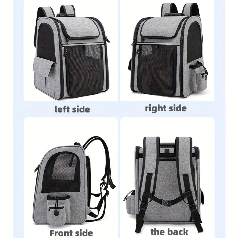 Expandable Breathable Pet Carrier Backpack Carries 18 Lbs