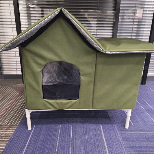 Outdoor Waterproof Cat House with Fixed Nest Warm and Thickened for Winter Comfort