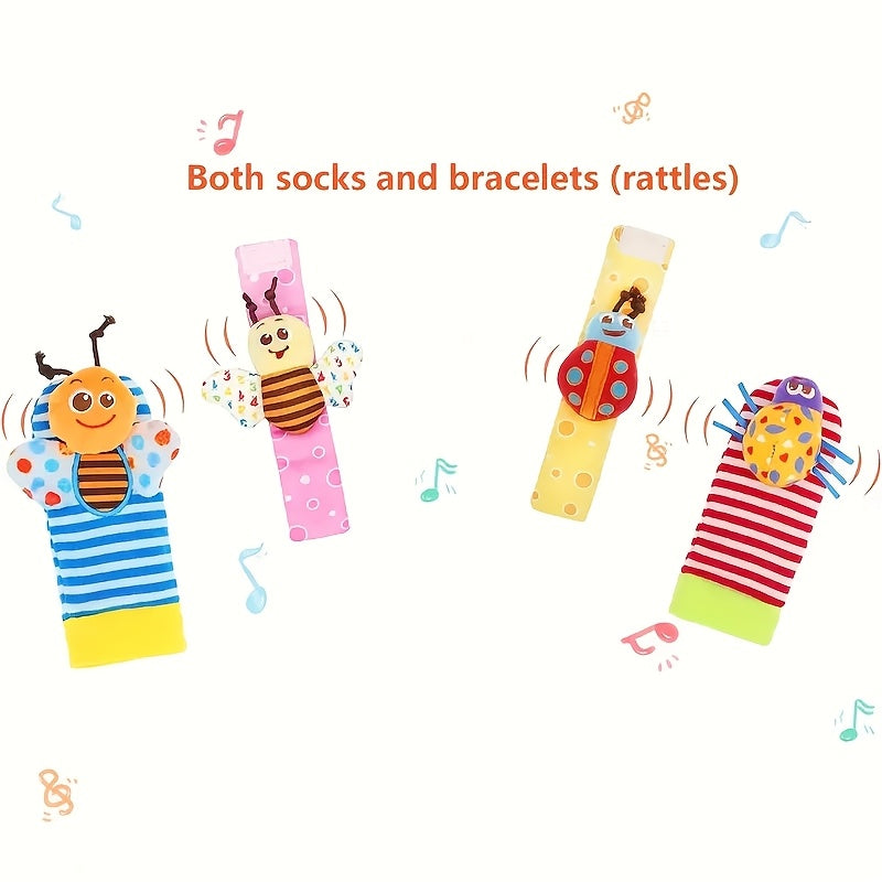 Europe Hot Baby Toys Sensory Rattle Wrist Socks Educational Gifts for Newborns and Infants
