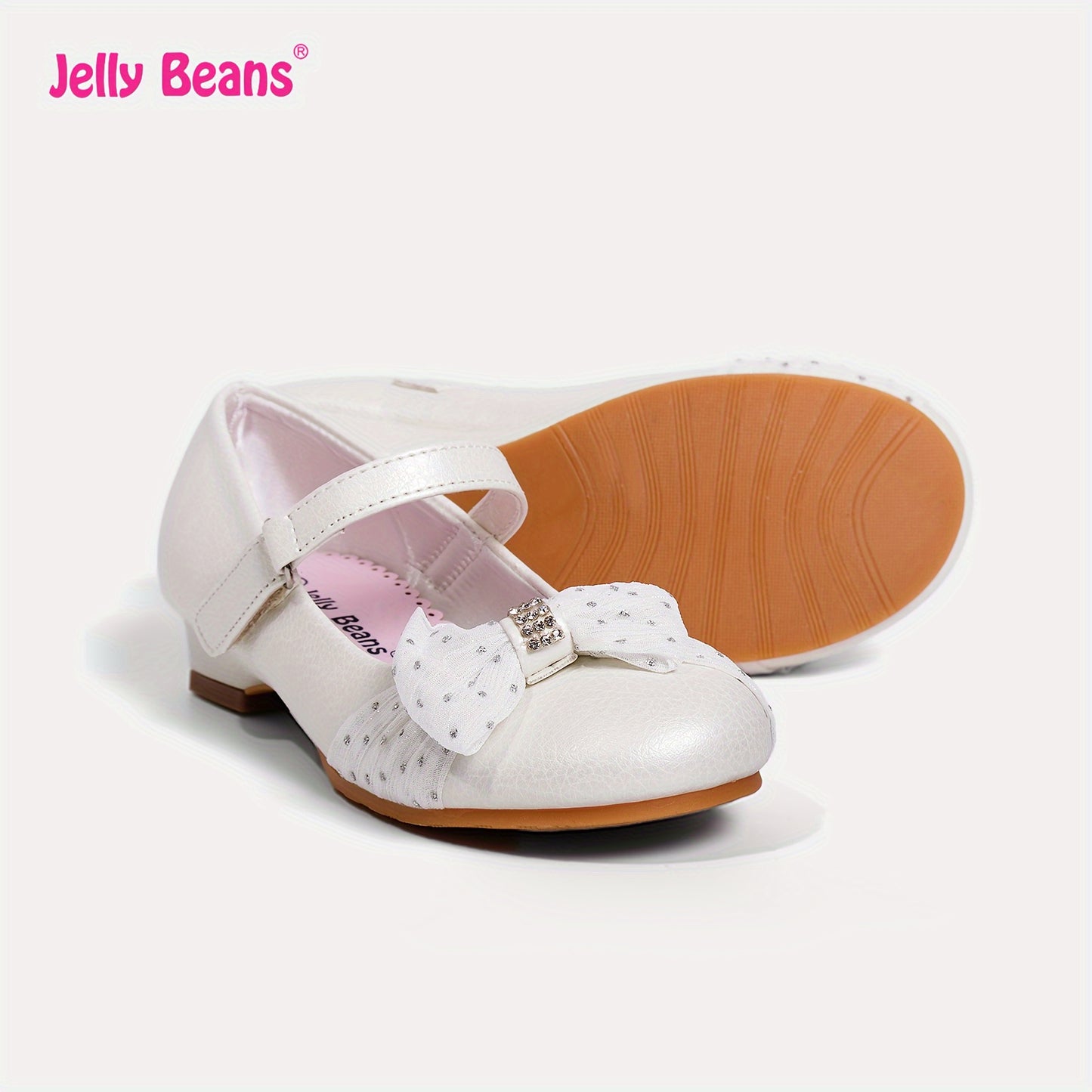 Stylish Bow Mary Jane Shoes for Girls Lightweight Slip-On Soft-Sole Casual Footwear