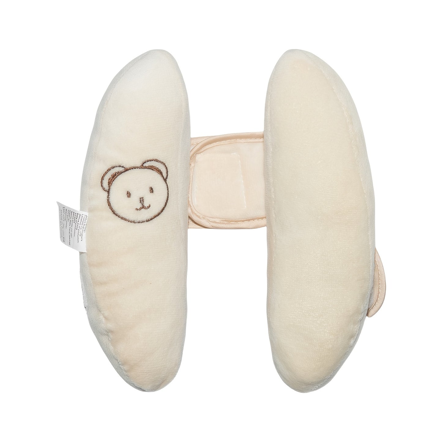 1pc Baby Stroller Safety Pillow with Cute Bear Design - Soft Polyester Material, Multiple Use for Car Seat & Stroller, Supportive Head & Neck Protection, Prevents Wobble, Deformation-Free After Use, Stroller Accessorie