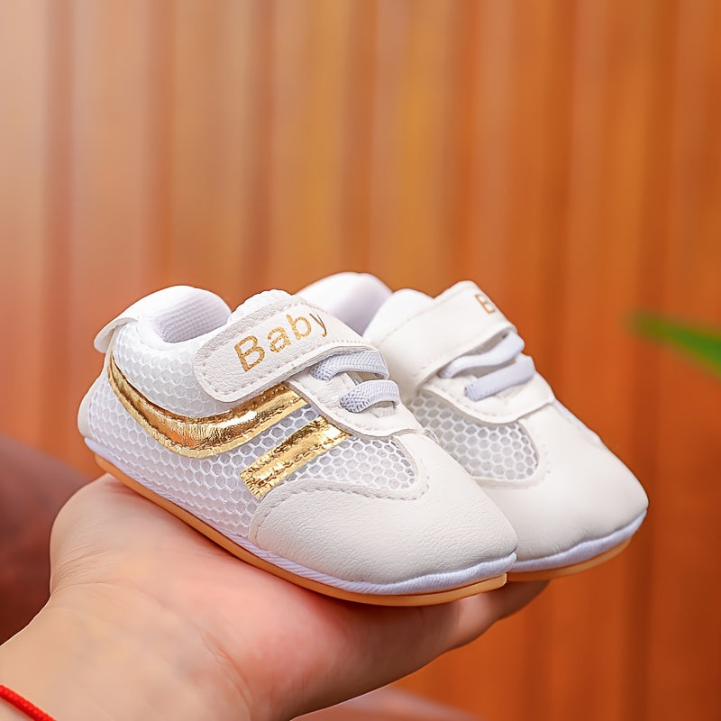 Casual Comfortable Mesh Sneakers For Baby Boys, Breathable Lightweight Non Slip Walking Shoes For Indoor Outdoor, Spring And Autumn