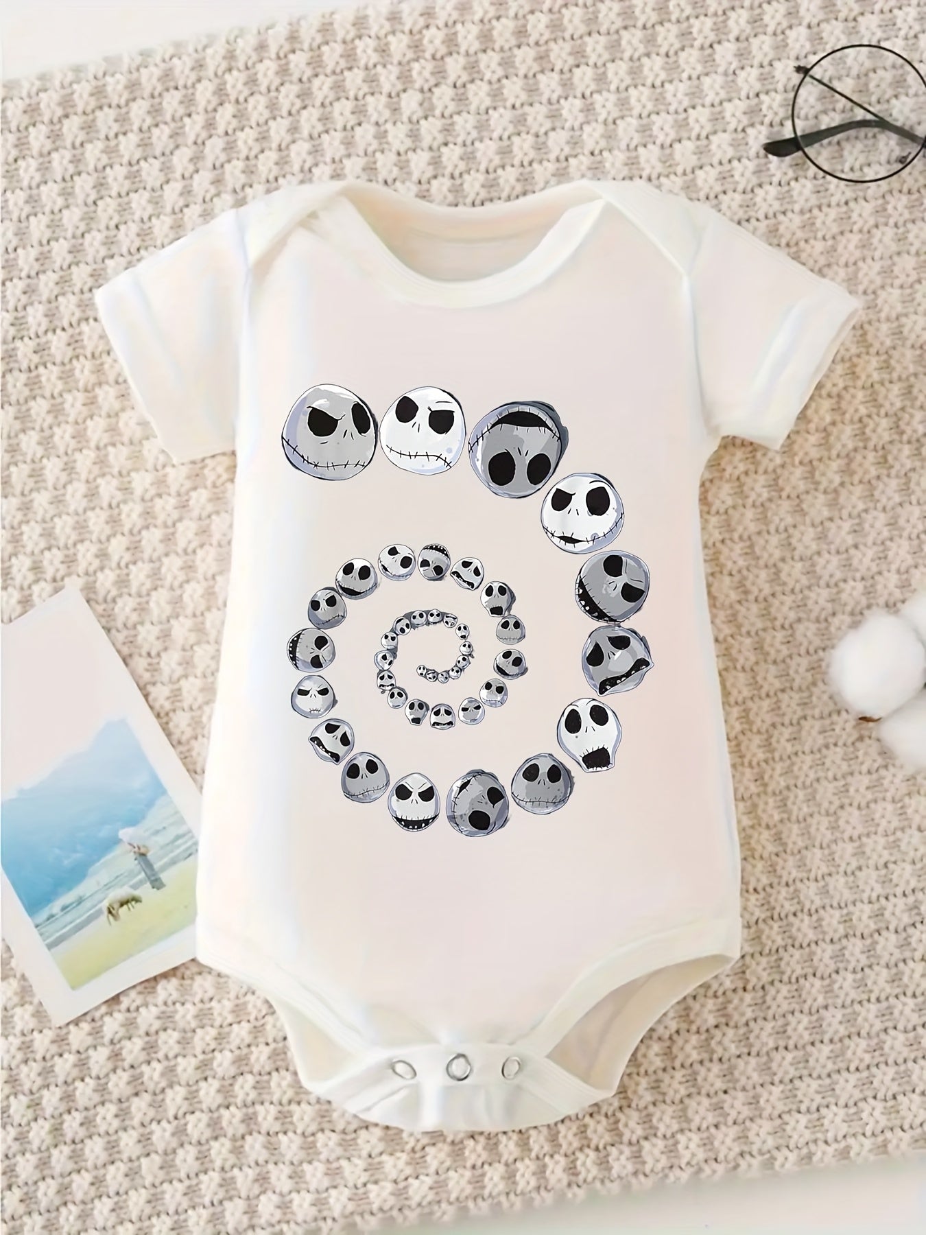 Disney The Nightmare Before Christmas Jack Baby Crawl Clothes 100 Percent Cotton 0-12 Months