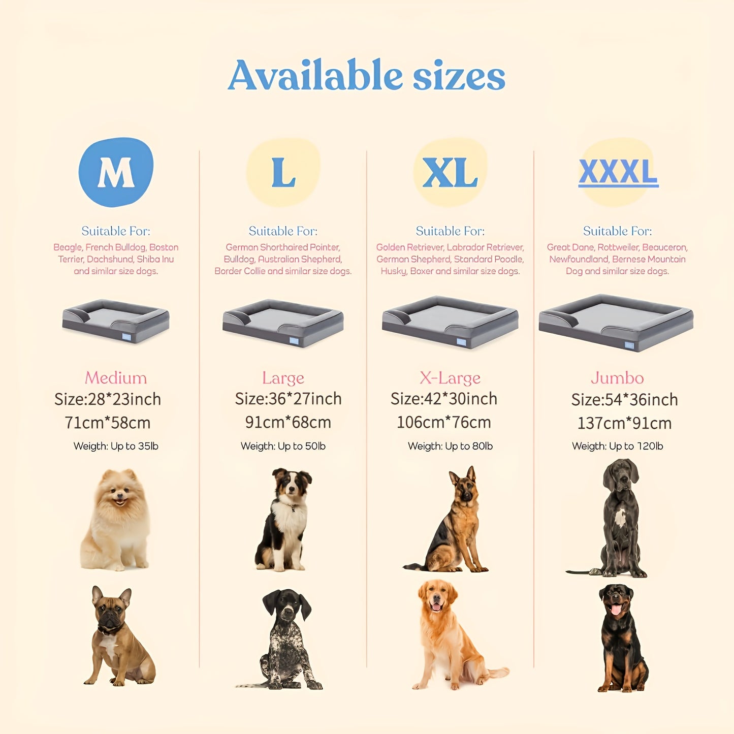 Orthopedic Dog Bed Sofa Ultra Comfortable Memory Foam for Medium Dogs with Washable Cover