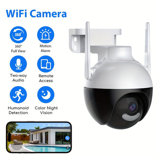1080P HD WiFi Camera Mini 360 Degree PTZ Network Camera for Indoor and Outdoor Use