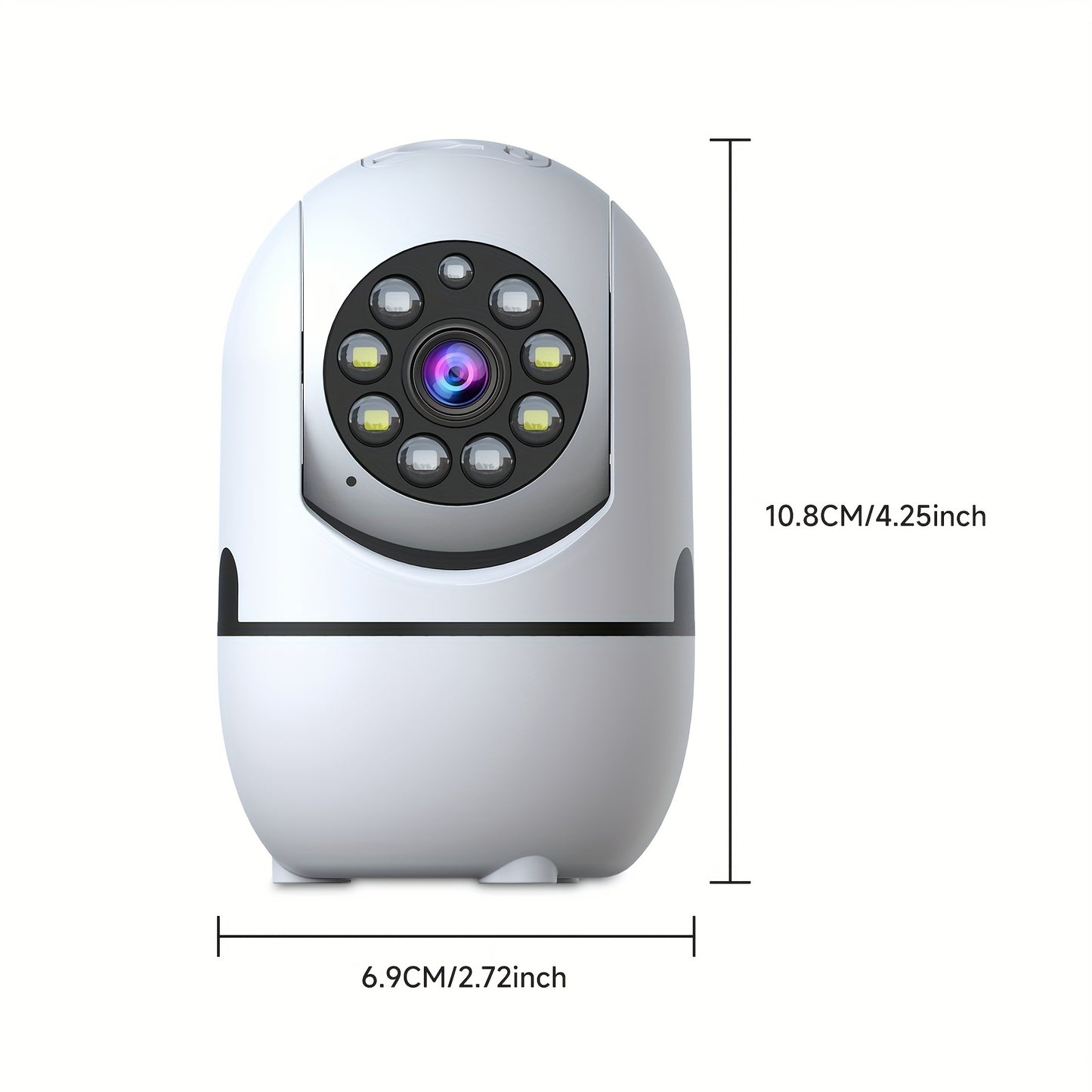4pcs Wireless Indoor Security Camera Set with 355 Degree Pan Tilt Night Vision and Two Way Talk