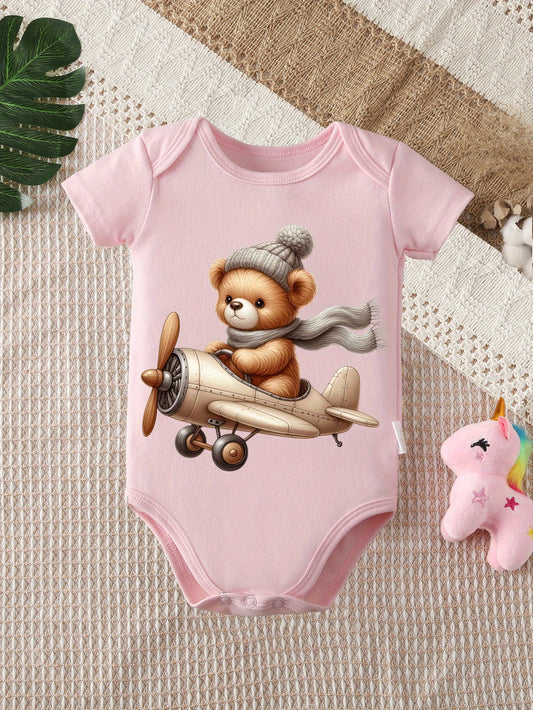 Cute Cartoon Bear Baby Onesie High Quality Cotton Romper for 0 to 12 Months Newborn
