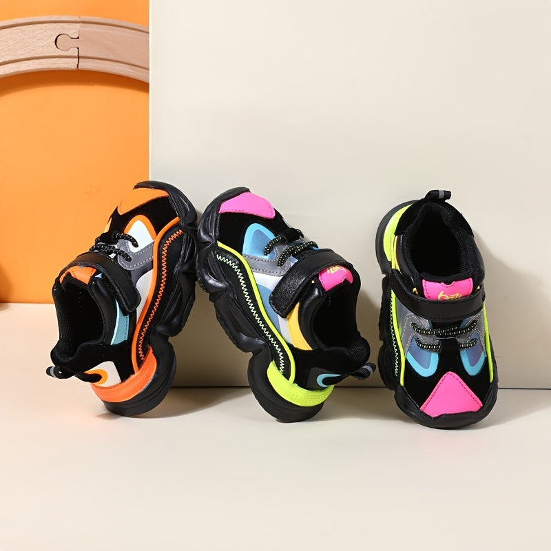 Stylish & Comfy Baby Boys' Low Top Sneakers - Lightweight Anti-Slip With Hook & Loop Fastener For Outdoor Activities!