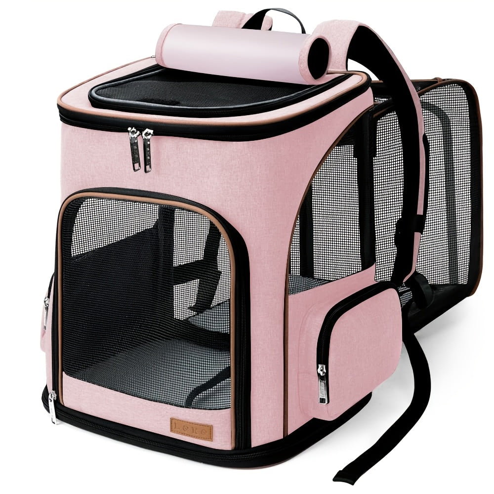 Lekesky Expandable Pet Carrier Backpack Breathable Mesh