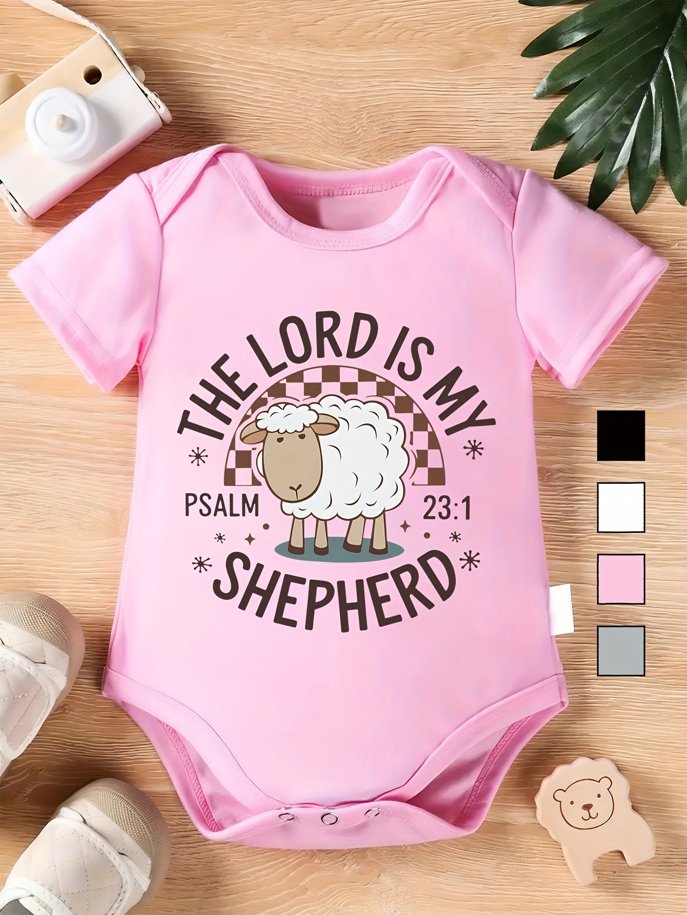The Lord Is My Shepherd Cute Comfy Girl Onesie for Spring Summer 0-12 Months