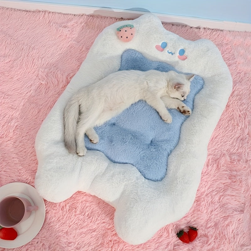 Cozy Cat Bed Nest Pillow Winter Warm Pet Pad for Cats and Small Dogs