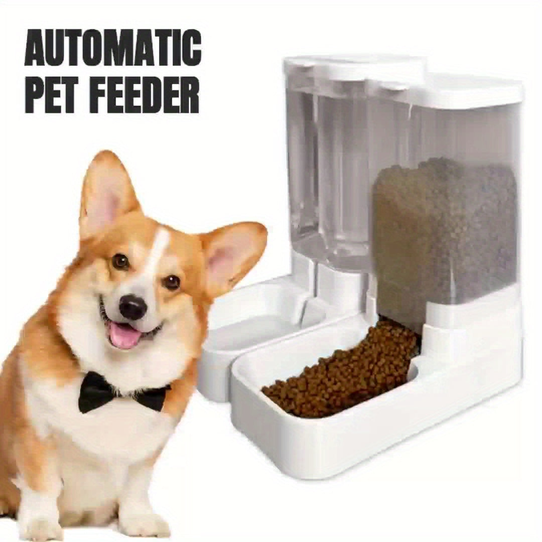 2pcs Automatic Dog Food and Water Dispenser Non Electric Transparent Durable Design
