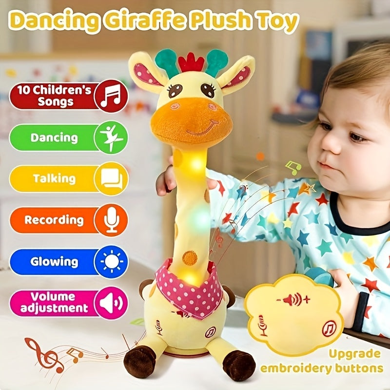 Interactive Singing Fawn Plush Toy with Embroidery Perfect for Home Decor and Gifts
